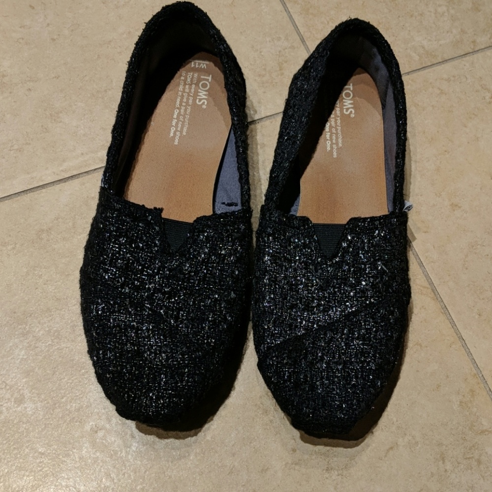 Toms Black Silver Size 11